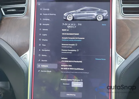 2017 Tesla Model S 100D/60D/75D/90D/P100D z USA, uszkodzony, nr VIN 5YJSA1E23HF194591